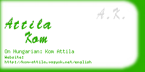attila kom business card
